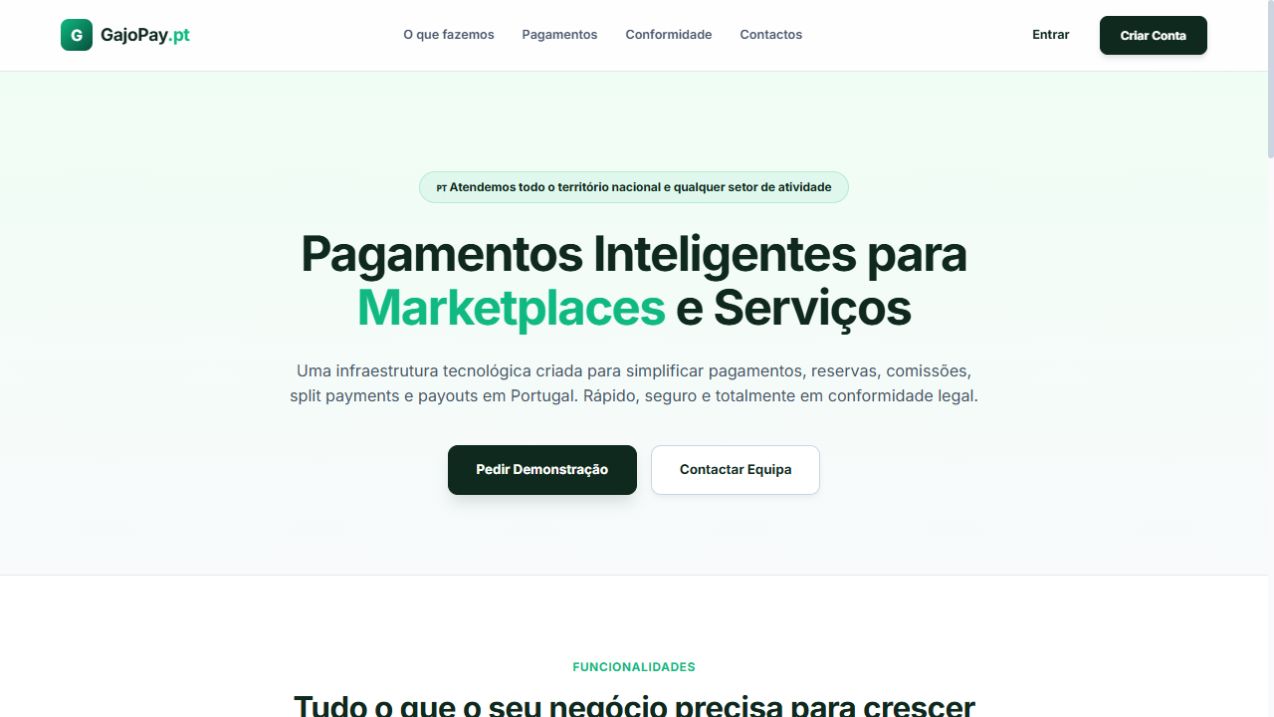 Página pública de GajoPay